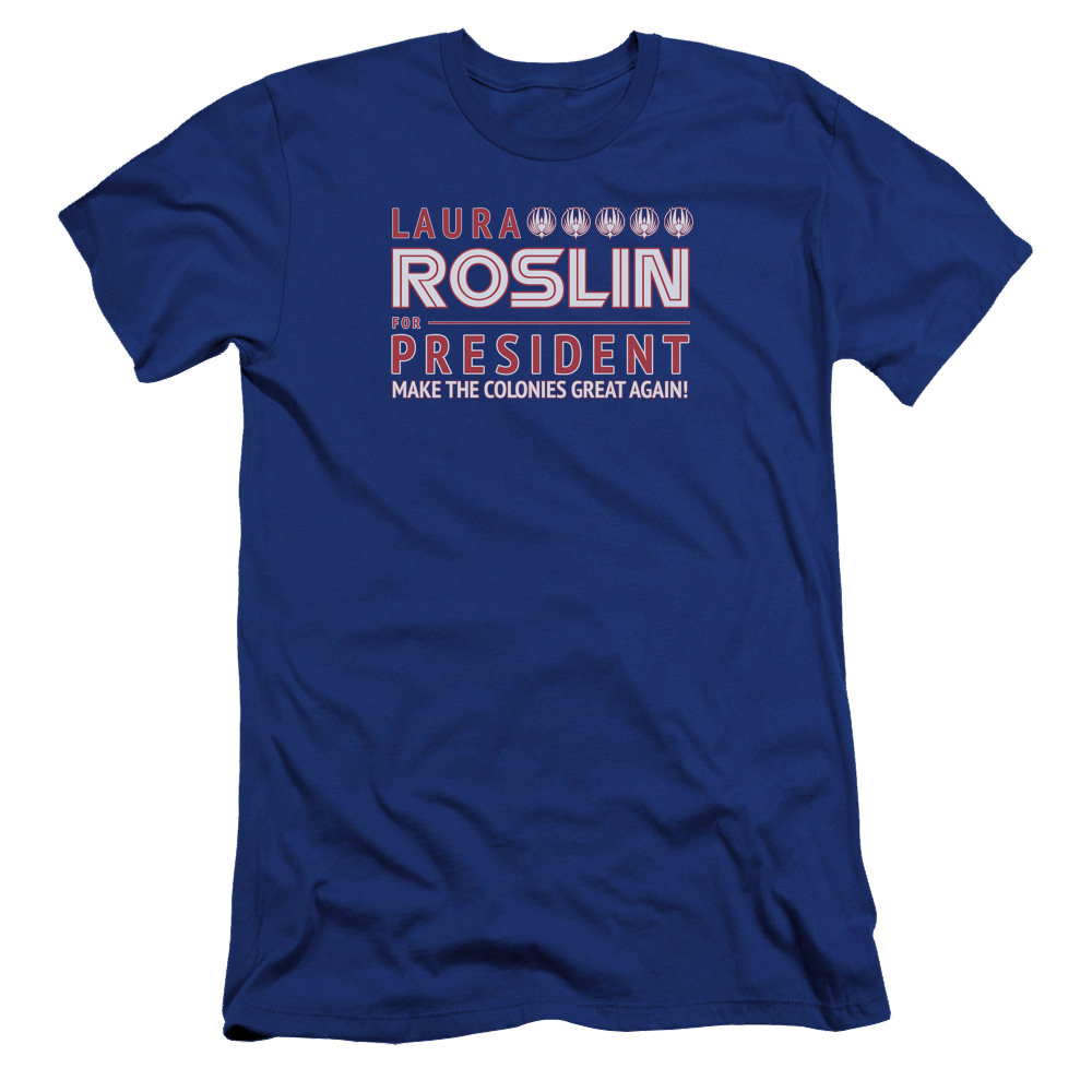 Battlestar Galactica Roslin For President - Men's Premium Slim Fit T-Shirt Men's Premium Slim Fit T-Shirt Battlestar Galactica   