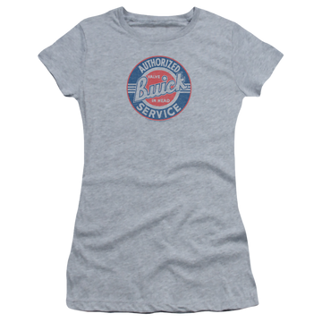 Athletic heather juniors t-shirt with Buick Authorized Service graphic