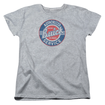 Athletic heather women's t-shirt with Buick Authorized Service graphic