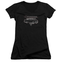 Buick 1952 Roadmaster - Juniors V-Neck T-Shirt Juniors V-Neck T-Shirt Buick   