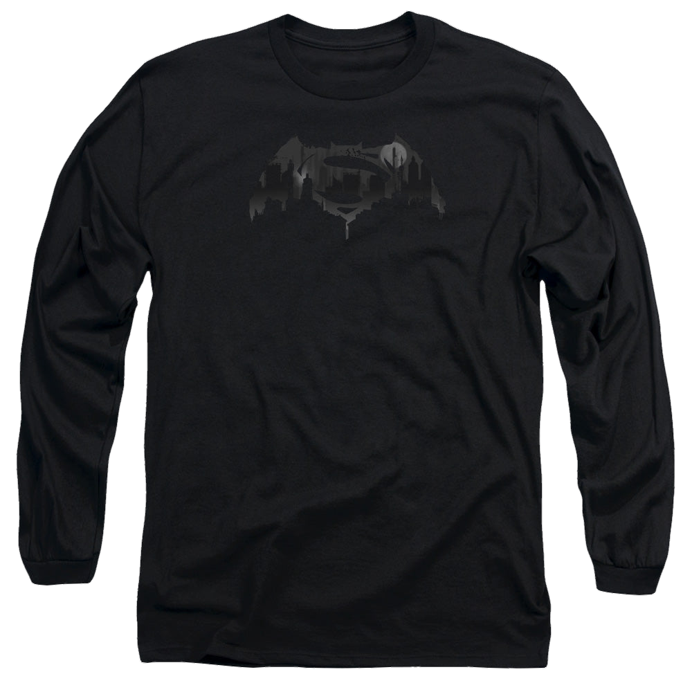 Batman v Superman Cityscape Logo - Men's Long Sleeve T-Shirt Men's Long Sleeve T-Shirt Batman   