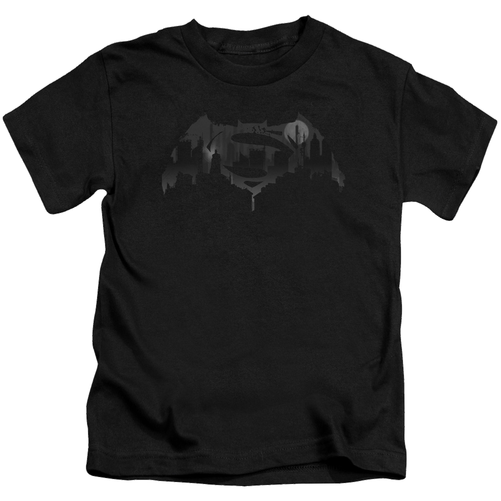 Batman v Superman Cityscape Logo - Kid's T-Shirt Kid's T-Shirt (Ages 4-7) Batman   