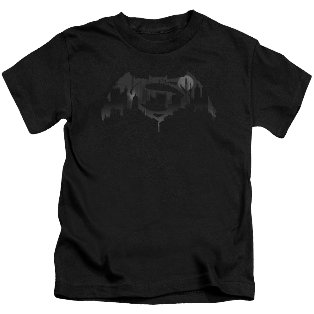 Batman v Superman Cityscape Logo - Kid's T-Shirt Kid's T-Shirt (Ages 4-7) Batman   