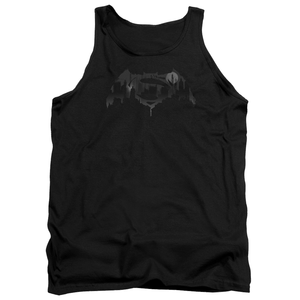 Batman v Superman Cityscape Logo - Men's Tank Top Men's Tank Batman   