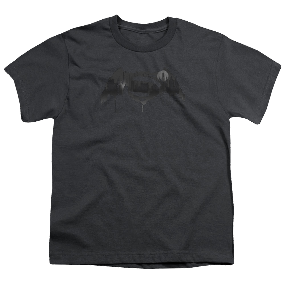Batman v Superman Cityscape Logo - Youth T-Shirt Youth T-Shirt (Ages 8-12) Batman   