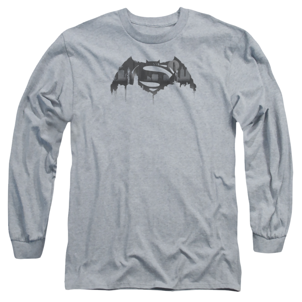 Batman v Superman Cityscape Logo - Men's Long Sleeve T-Shirt Men's Long Sleeve T-Shirt Batman   