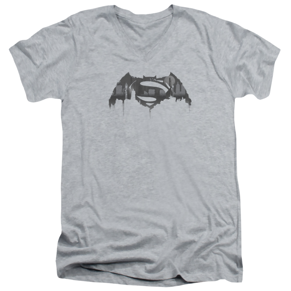 Batman v Superman Cityscape Logo - Men's V-Neck T-Shirt Men's V-Neck T-Shirt Batman   