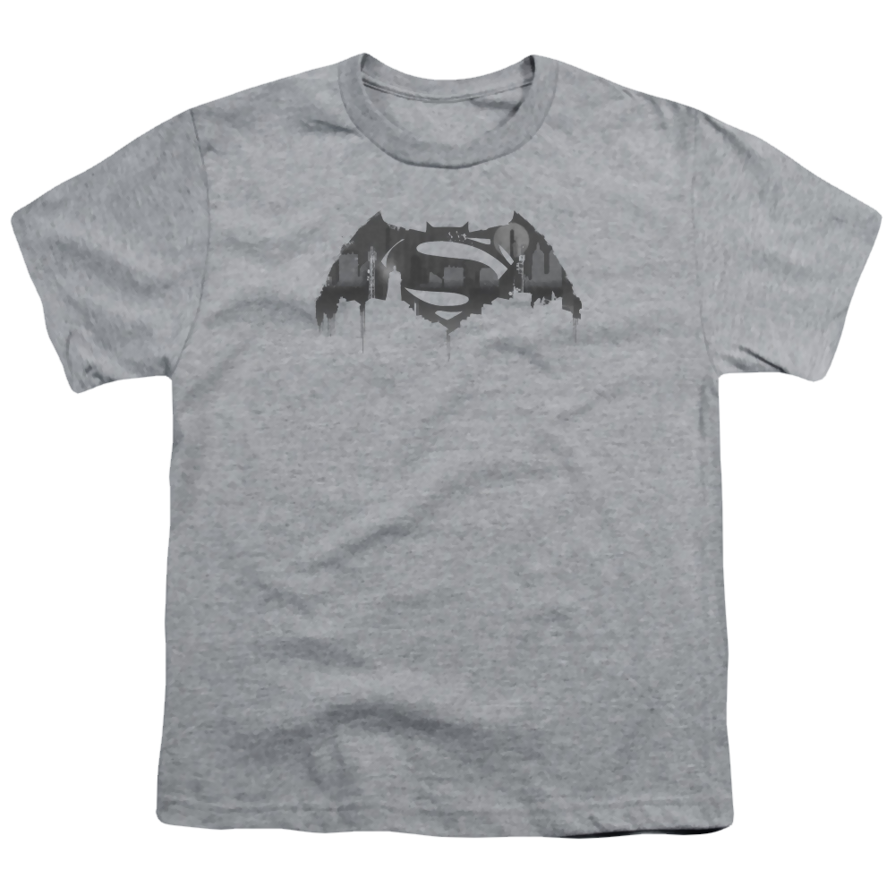 Batman v Superman Cityscape Logo - Youth T-Shirt Youth T-Shirt (Ages 8-12) Batman   