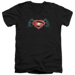 Batman v Superman Industrial Logo - Men's V-Neck T-Shirt Men's V-Neck T-Shirt Batman   