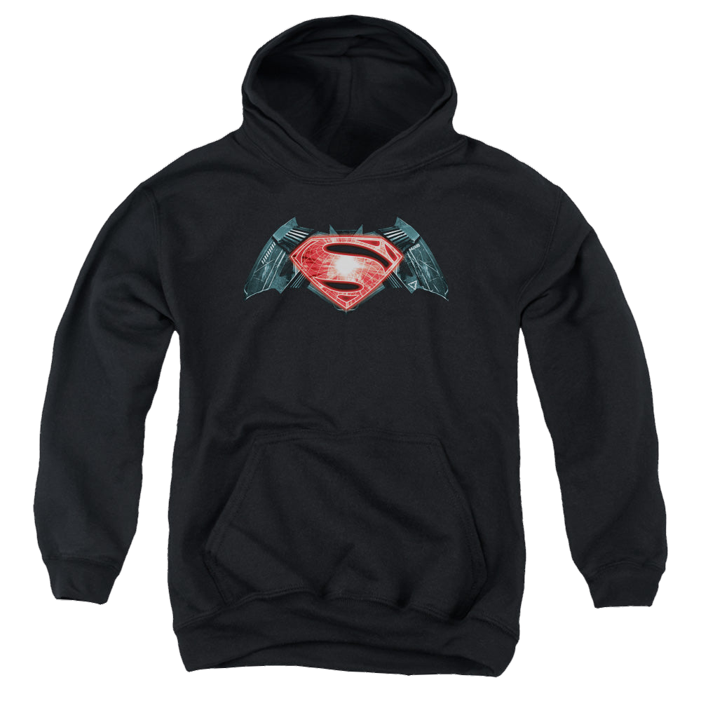 Batman v Superman Industrial Logo - Youth Hoodie Youth Hoodie (Ages 8-12) Batman   