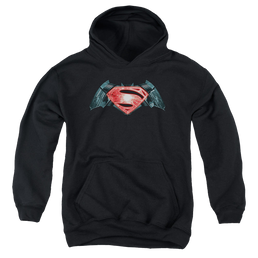 Batman v Superman Industrial Logo - Youth Hoodie Youth Hoodie (Ages 8-12) Batman   