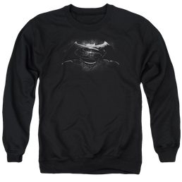 Batman v Superman Bw Logo - Men's Crewneck Sweatshirt Men's Crewneck Sweatshirt Batman   
