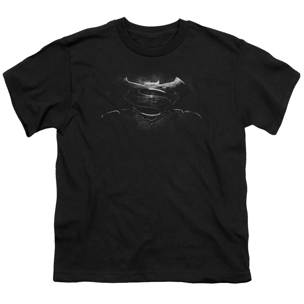 Batman v Superman Bw Logo - Youth T-Shirt Youth T-Shirt (Ages 8-12) Batman   