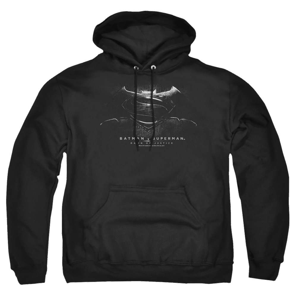Batman v Superman Bw Logo - Pullover Hoodie Pullover Hoodie Batman   