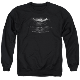 Batman v Superman Bw Logo - Men's Crewneck Sweatshirt Men's Crewneck Sweatshirt Batman   