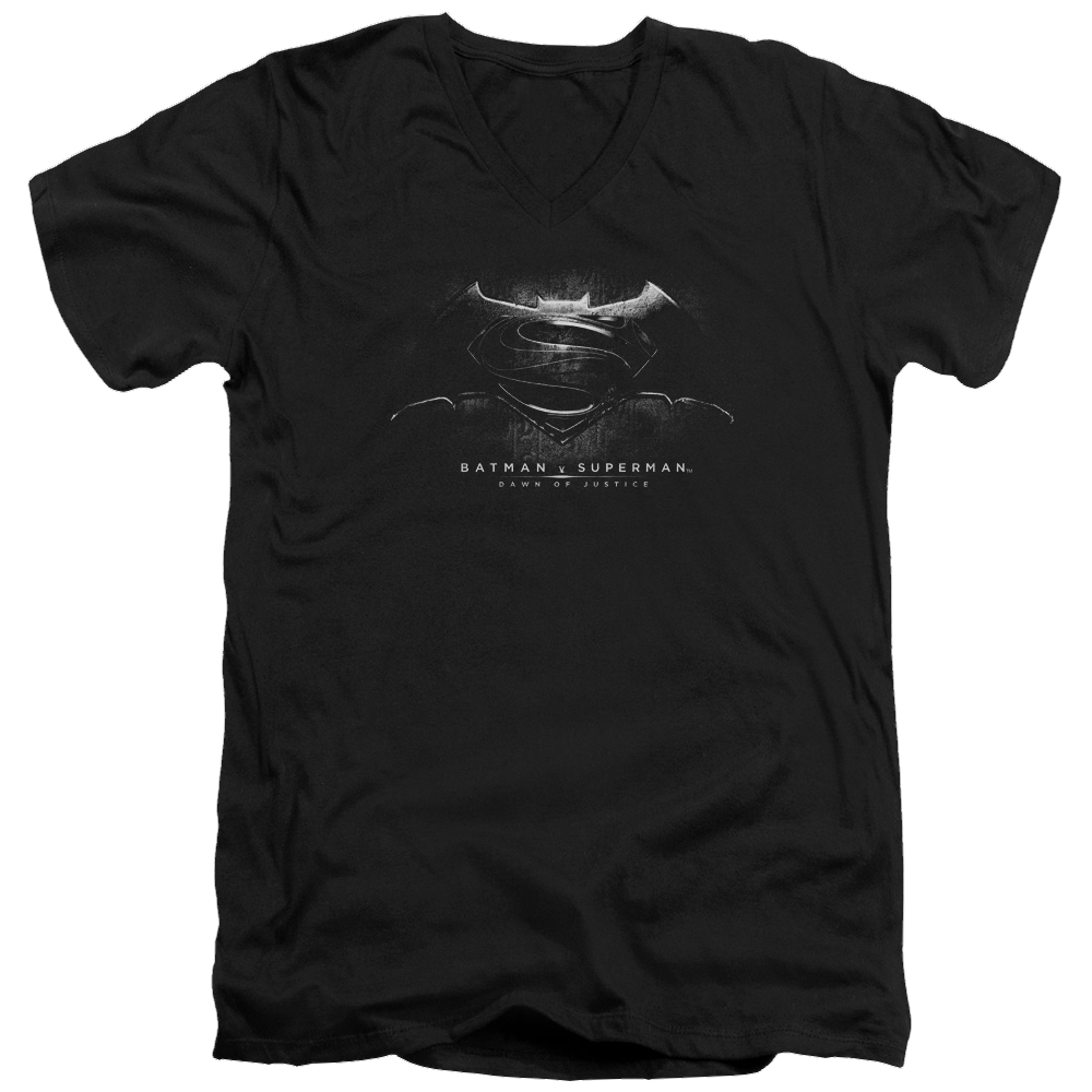 Batman v Superman Bw Logo - Men's V-Neck T-Shirt Men's V-Neck T-Shirt Batman   