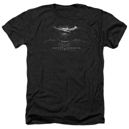 Batman v Superman Bw Logo - Men's Heather T-Shirt Men's Heather T-Shirt Batman   