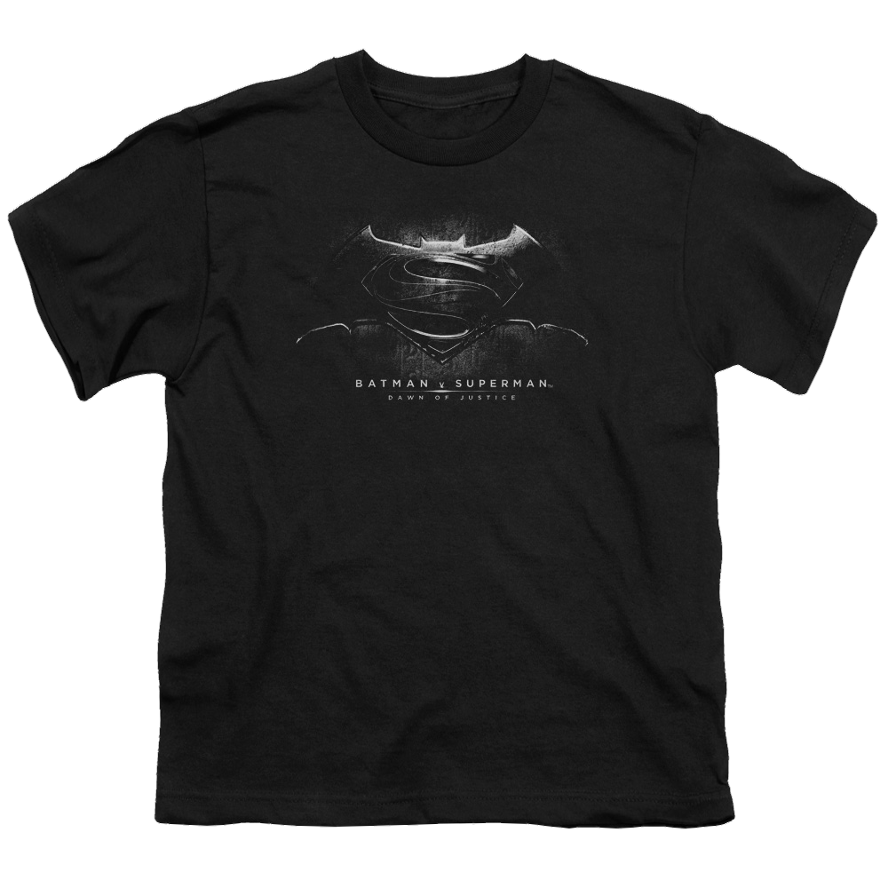 Batman v Superman Bw Logo - Youth T-Shirt Youth T-Shirt (Ages 8-12) Batman   
