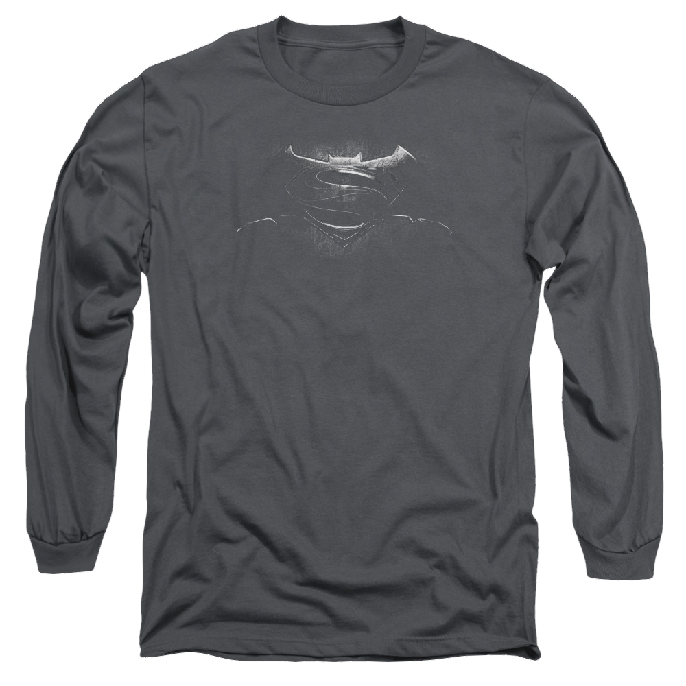 Batman v Superman Bw Logo - Men's Long Sleeve T-Shirt Men's Long Sleeve T-Shirt Batman   