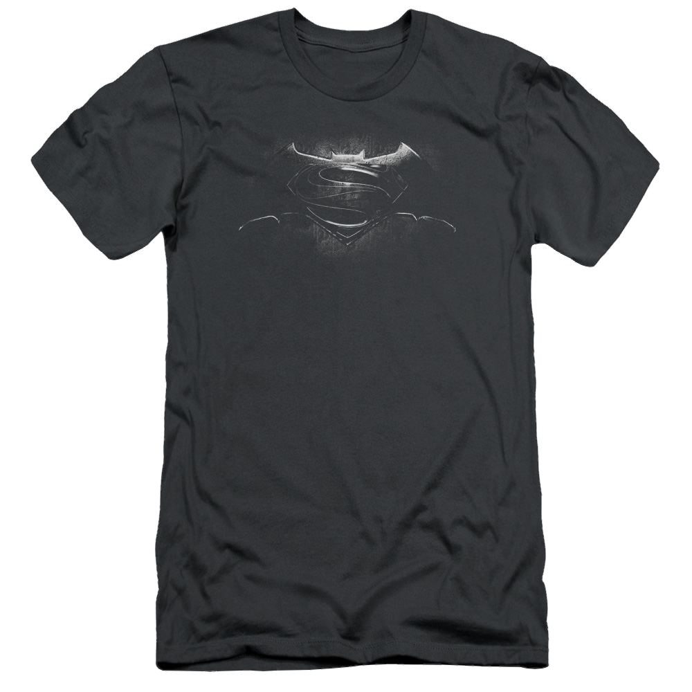 Batman v Superman Bw Logo - Men's Slim Fit T-Shirt Men's Slim Fit T-Shirt Batman   