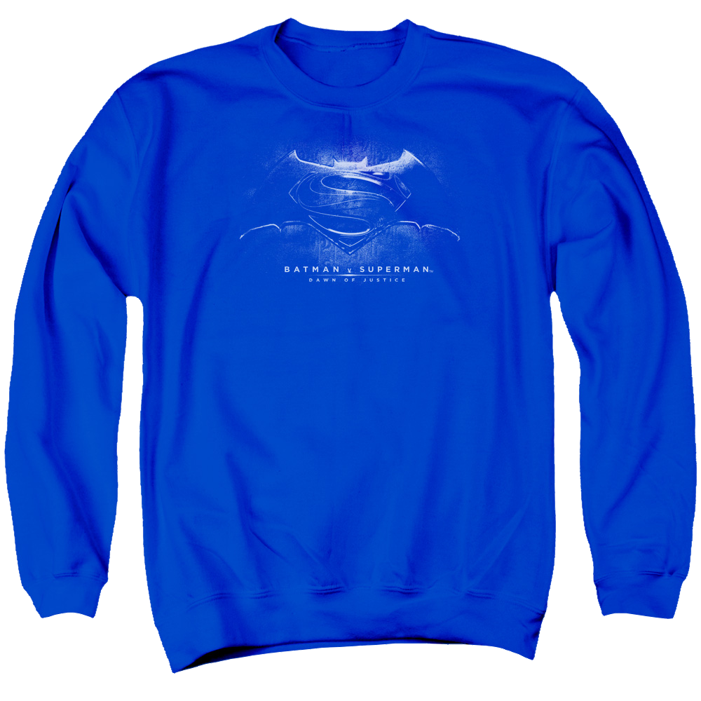 Batman v Superman Bw Logo - Men's Crewneck Sweatshirt Men's Crewneck Sweatshirt Batman   