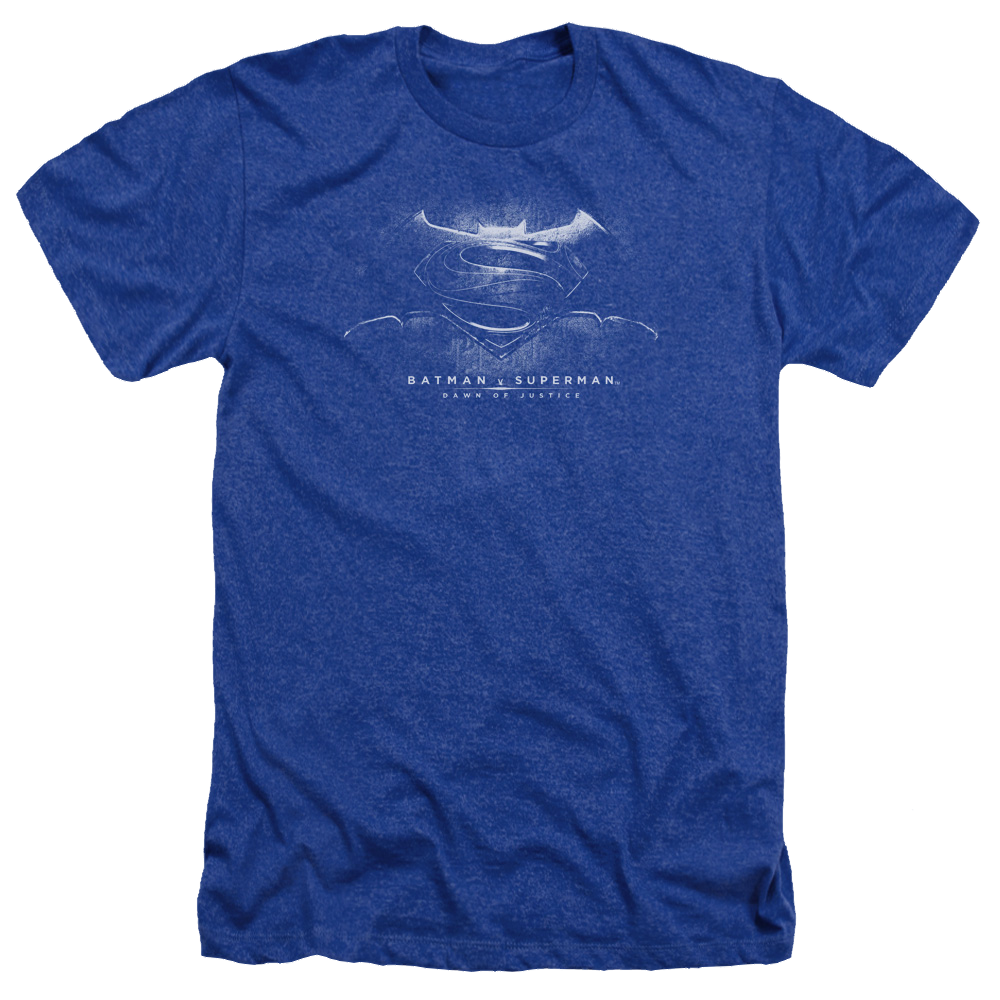 Batman v Superman Bw Logo - Men's Heather T-Shirt Men's Heather T-Shirt Batman   