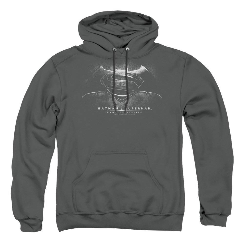 Batman v Superman Bw Logo - Pullover Hoodie Pullover Hoodie Batman   