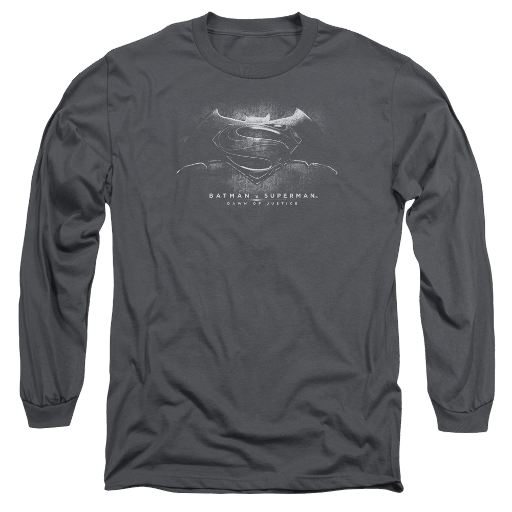 Batman v Superman Bw Logo - Men's Long Sleeve T-Shirt Men's Long Sleeve T-Shirt Batman   