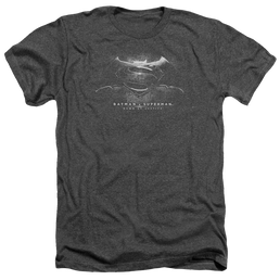 Batman v Superman Bw Logo - Men's Heather T-Shirt Men's Heather T-Shirt Batman   