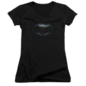 Batman v Superman Logo - Juniors V-Neck T-Shirt Juniors V-Neck T-Shirt Batman   