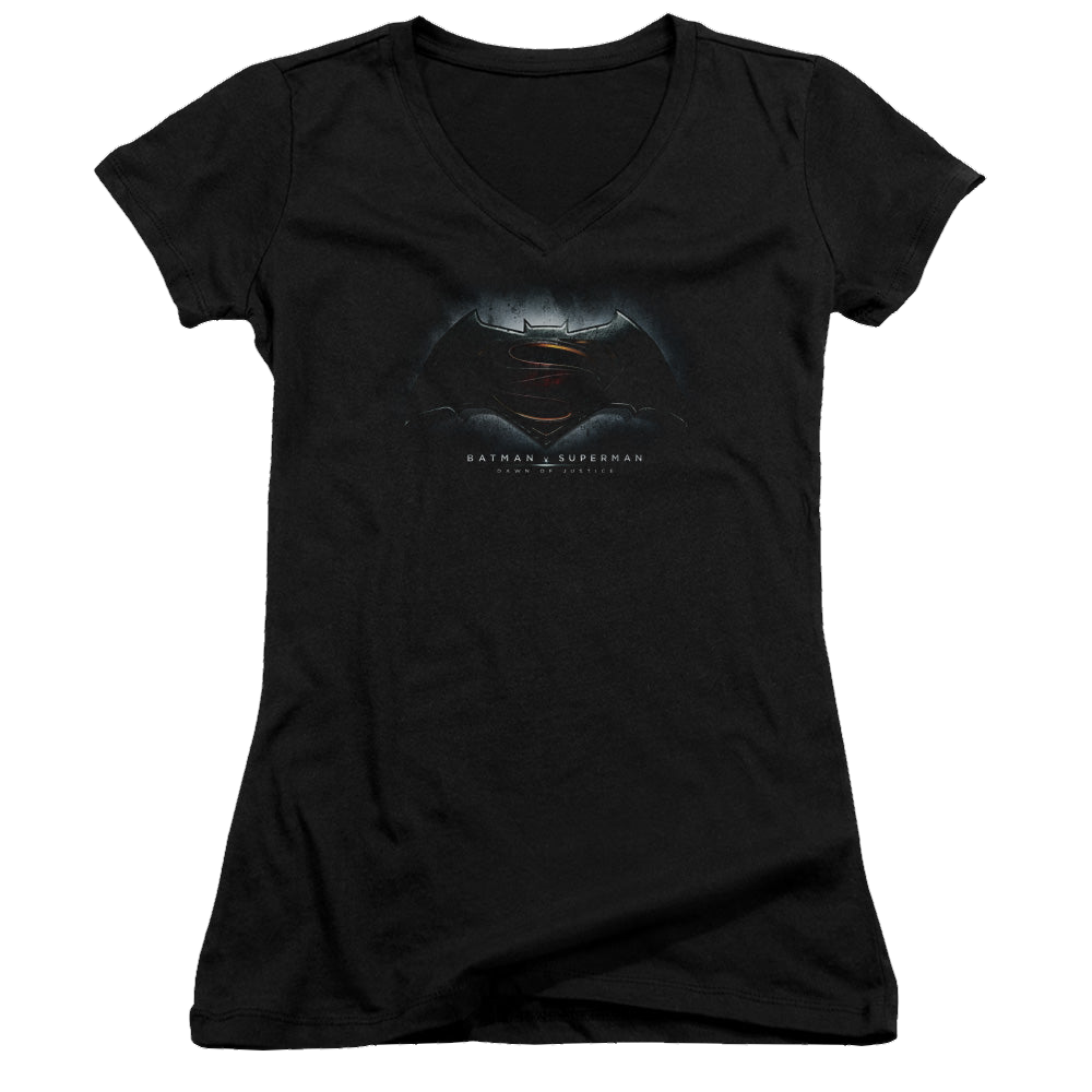 Batman v Superman Logo - Juniors V-Neck T-Shirt Juniors V-Neck T-Shirt Batman   