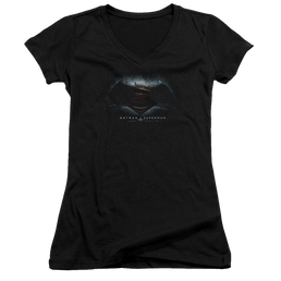Batman v Superman Logo - Juniors V-Neck T-Shirt Juniors V-Neck T-Shirt Batman   
