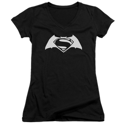 Batman v Superman Simple Logo - Juniors V-Neck T-Shirt Juniors V-Neck T-Shirt Batman   