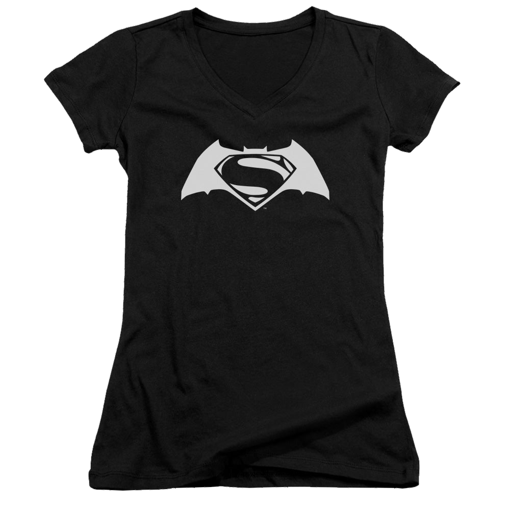 Batman v Superman Simple Logo - Juniors V-Neck T-Shirt Juniors V-Neck T-Shirt Batman   