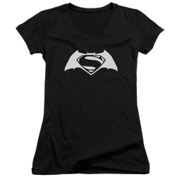 Batman v Superman Simple Logo - Juniors V-Neck T-Shirt Juniors V-Neck T-Shirt Batman   