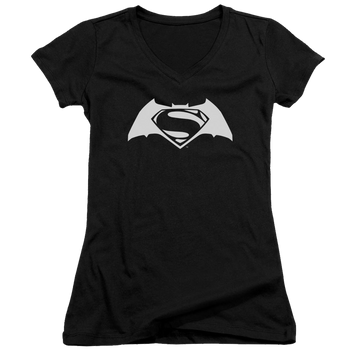Batman v Superman Simple Logo - Juniors V-Neck T-Shirt Juniors V-Neck T-Shirt Batman   