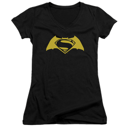 Batman v Superman Simple Logo - Juniors V-Neck T-Shirt Juniors V-Neck T-Shirt Batman   