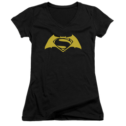 Batman v Superman Simple Logo - Juniors V-Neck T-Shirt Juniors V-Neck T-Shirt Batman   