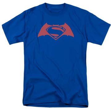 Royal men's regular fit t-shirt with Batman v Superman Simple Logo graphic