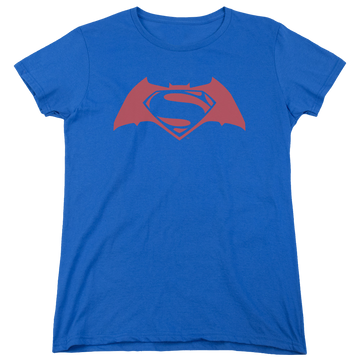 Royal women's t-shirt with Batman v Superman Simple Logo graphic