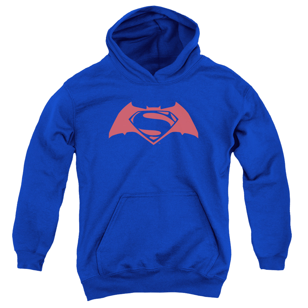 Batman v Superman Simple Logo - Youth Hoodie Youth Hoodie (Ages 8-12) Batman   