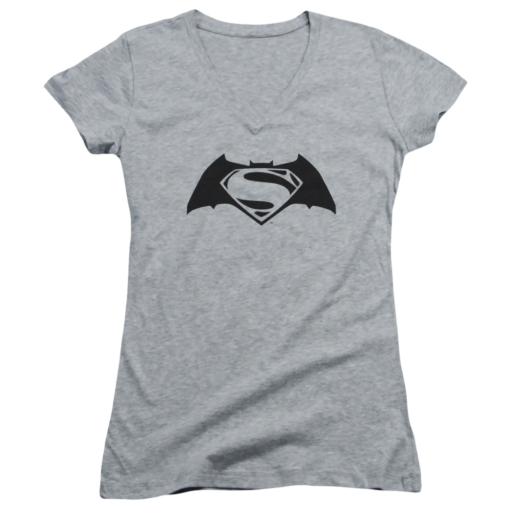 Batman v Superman Simple Logo - Juniors V-Neck T-Shirt Juniors V-Neck T-Shirt Batman   