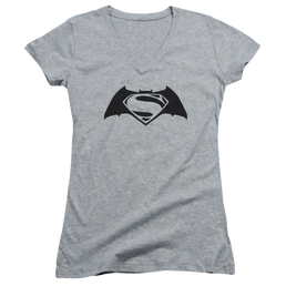 Batman v Superman Simple Logo - Juniors V-Neck T-Shirt Juniors V-Neck T-Shirt Batman   
