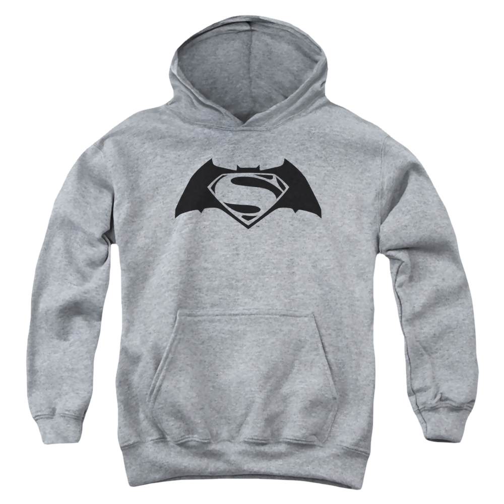 Batman v Superman Simple Logo - Youth Hoodie Youth Hoodie (Ages 8-12) Batman   