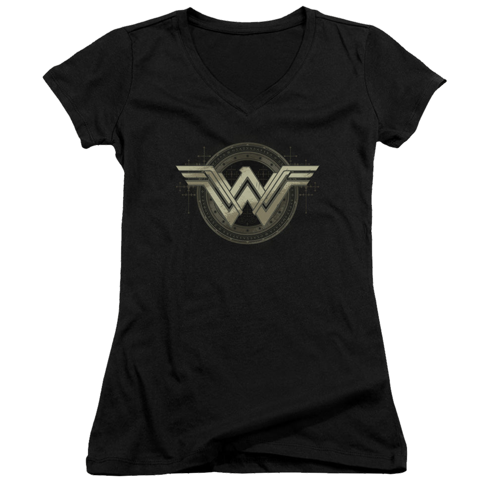 Batman v Superman Ancient Emblems - Juniors V-Neck T-Shirt Juniors V-Neck T-Shirt Batman   
