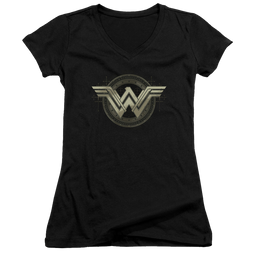 Batman v Superman Ancient Emblems - Juniors V-Neck T-Shirt Juniors V-Neck T-Shirt Batman   