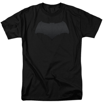 Black men's regular fit t-shirt with v Superman Batman Logo graphic