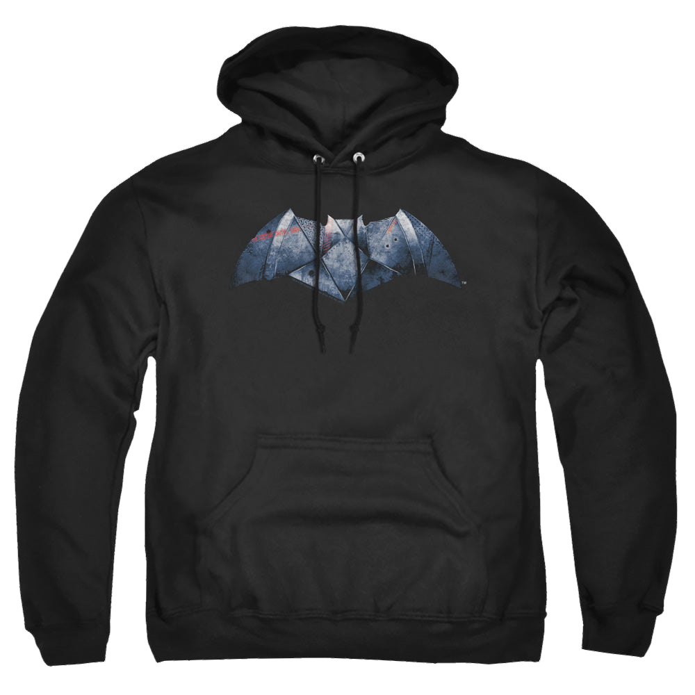 Batman v Superman Plated Bat Logo - Pullover Hoodie Pullover Hoodie Batman   