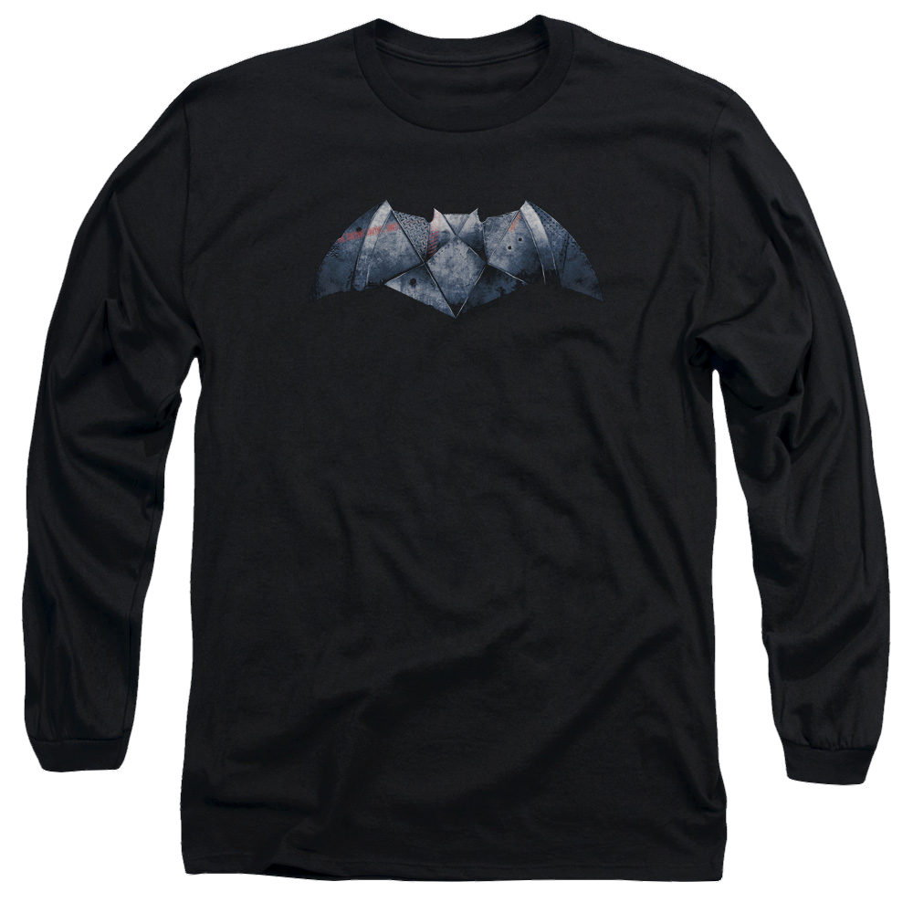 Batman v Superman Plated Bat Logo - Men's Long Sleeve T-Shirt Men's Long Sleeve T-Shirt Batman   