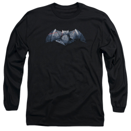 Batman v Superman Plated Bat Logo - Men's Long Sleeve T-Shirt Men's Long Sleeve T-Shirt Batman   